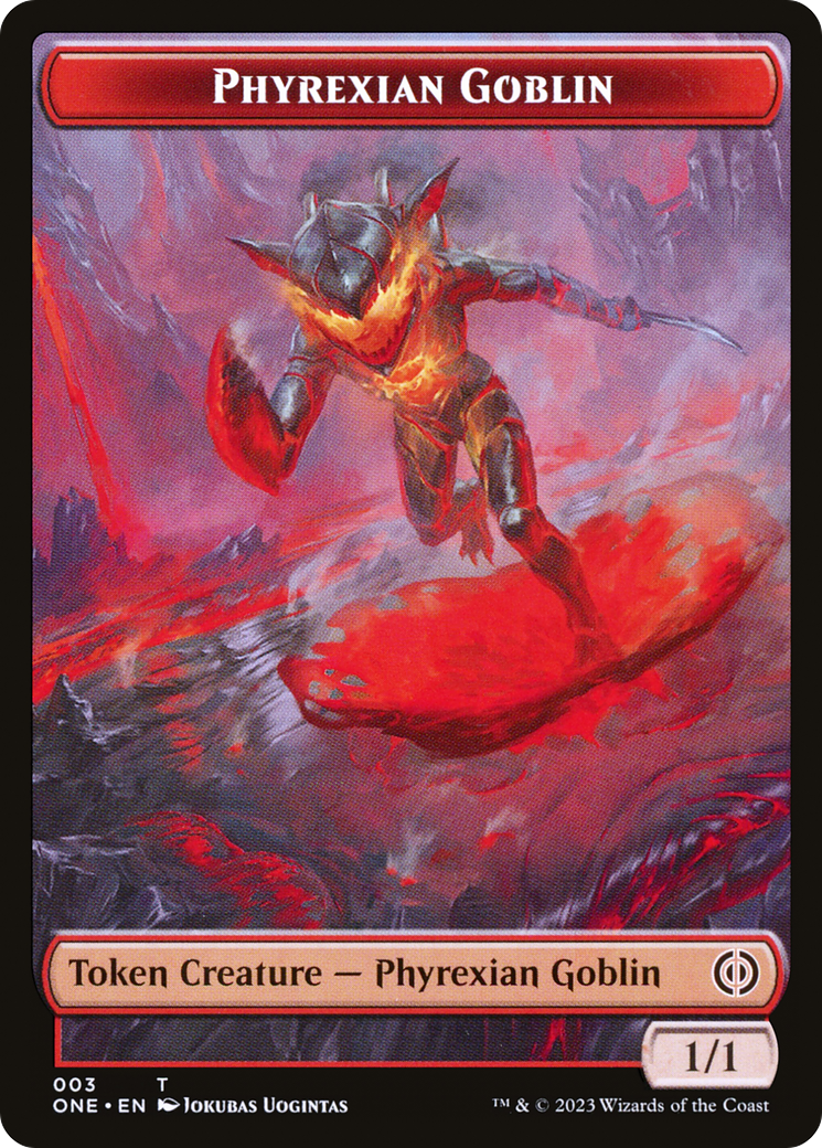 Phyrexian Goblin // Samurai Double-Sided Token [Phyrexia: All Will Be One Tokens] | Anubis Games and Hobby