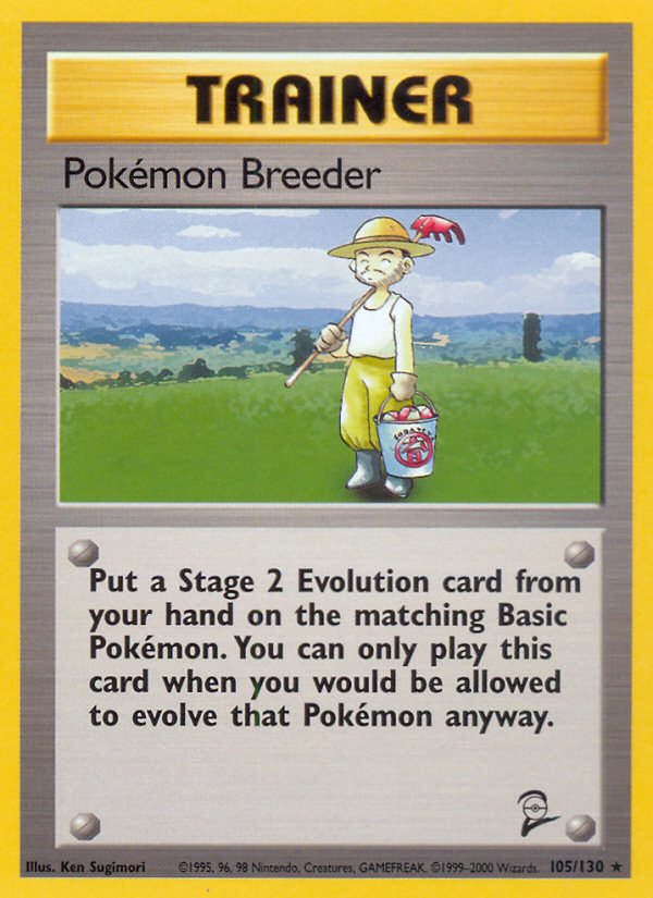 Pokemon Breeder (105/130) [Base Set 2] | Anubis Games and Hobby