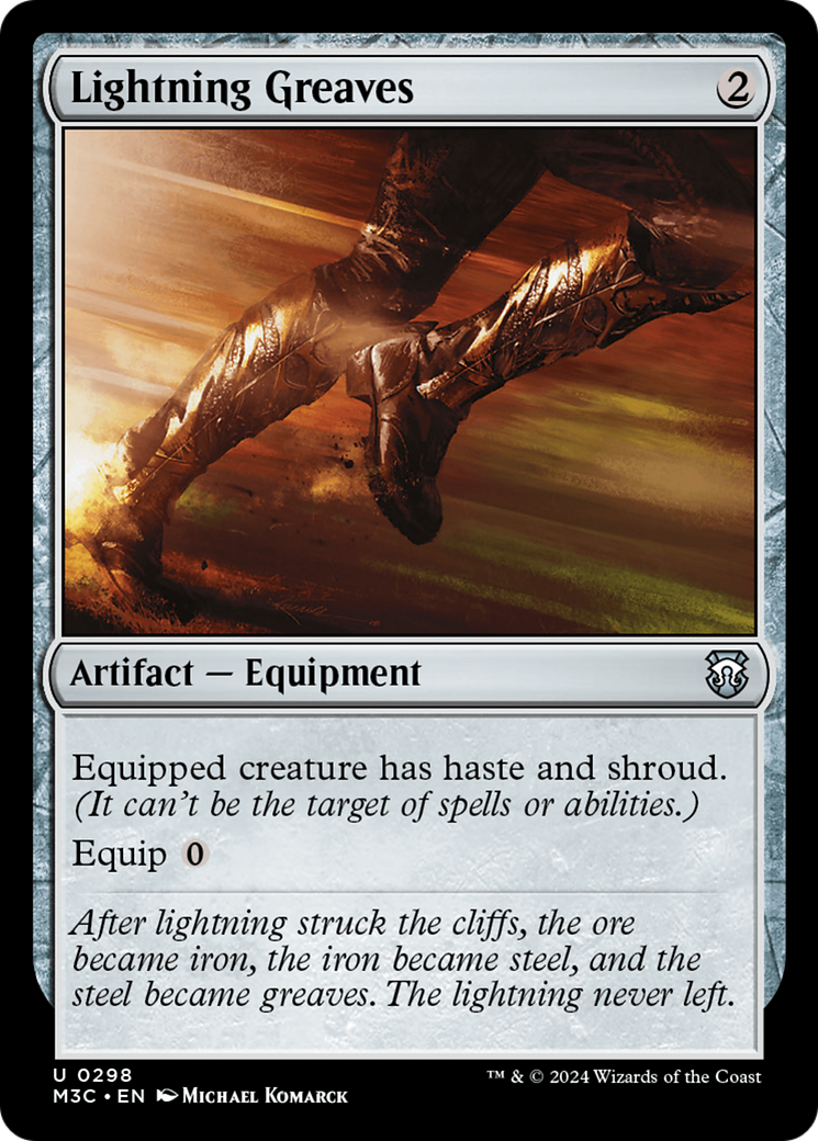 Lightning Greaves (Ripple Foil) [Modern Horizons 3 Commander] | Anubis Games and Hobby