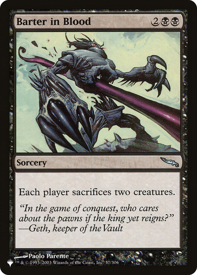 Barter in Blood [The List] | Anubis Games and Hobby