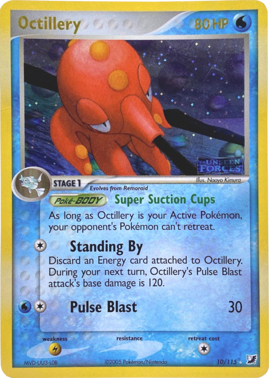 Octillery (10/115) (Stamped) [EX: Unseen Forces] | Anubis Games and Hobby