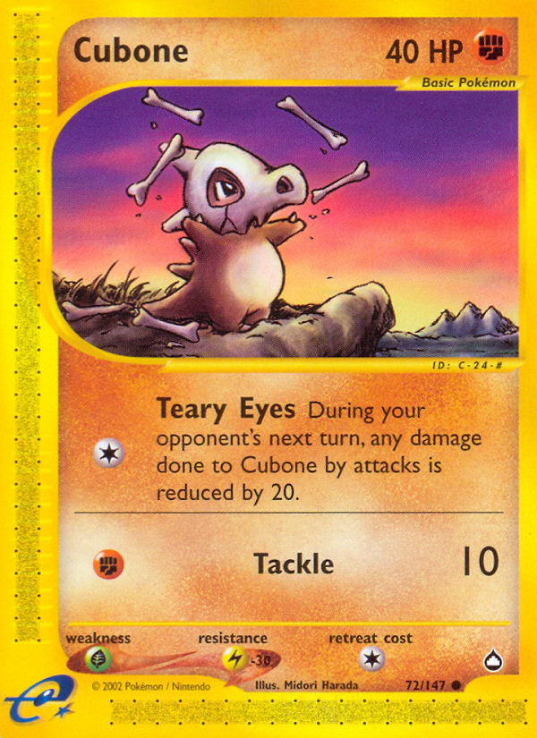 Cubone (72/147) [Aquapolis] | Anubis Games and Hobby