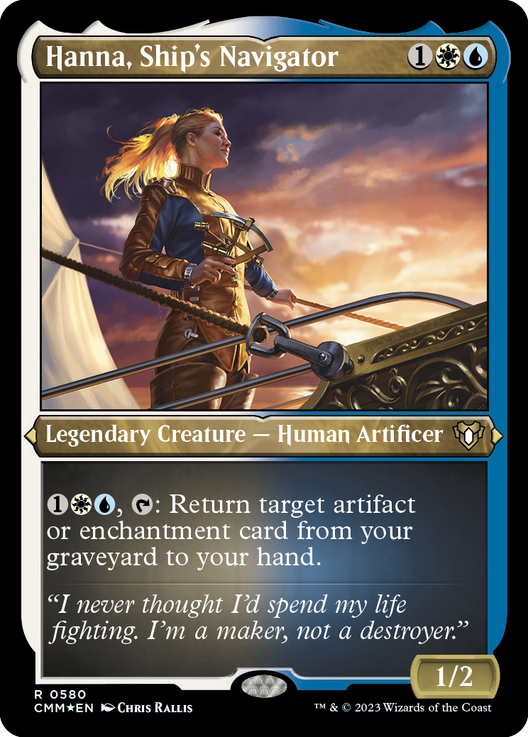 Hanna, Ship's Navigator (Foil Etched) [Commander Masters] | Anubis Games and Hobby