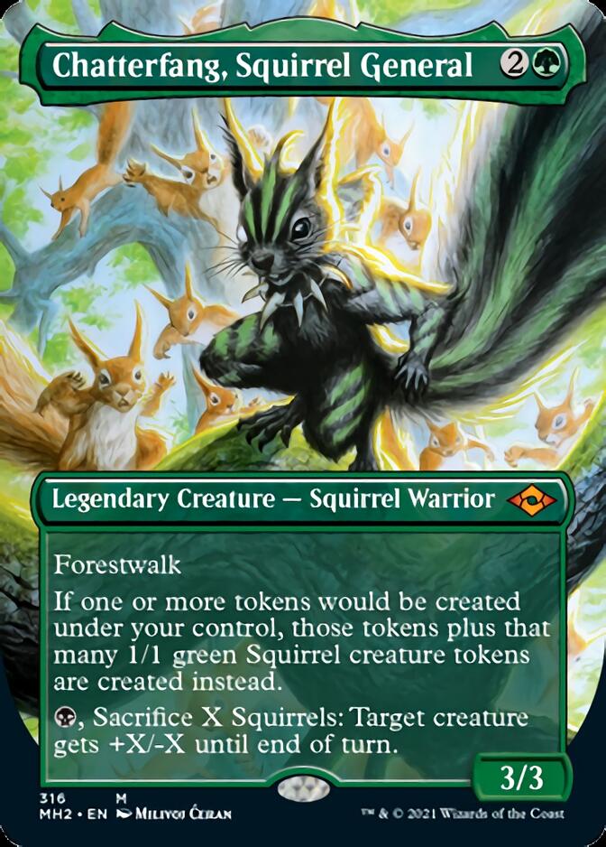 Chatterfang, Squirrel General (Borderless Alternate Art) [Modern Horizons 2] | Anubis Games and Hobby