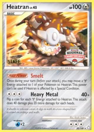 Heatran (30/146) (Regional Championships Staff) [Diamond & Pearl: Legends Awakened] | Anubis Games and Hobby