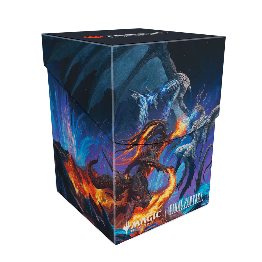MTG x FF Deck Box 100+ - Bahamut and Ifrit | Anubis Games and Hobby