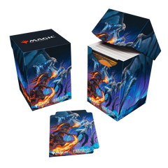 MTG x FF Deck Box 100+ - Bahamut and Ifrit | Anubis Games and Hobby