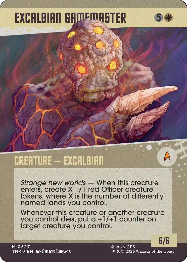 Excalbian Gamemaster (Showcase) (Surge Foil) [Star Trek] | Anubis Games and Hobby
