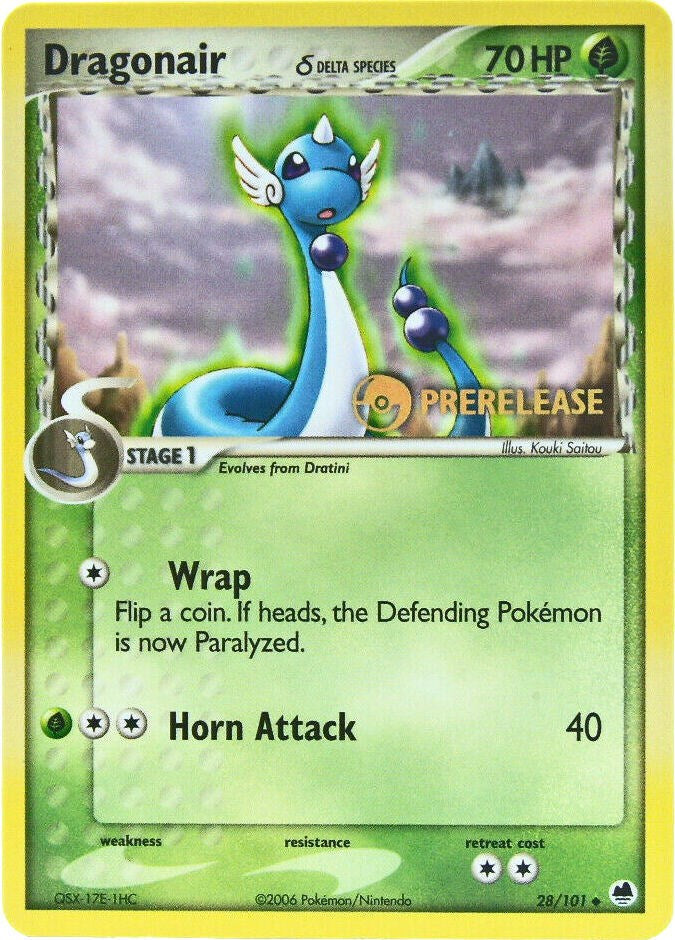 Dragonair (28/101) (Prerelease) [EX: Dragon Frontiers] | Anubis Games and Hobby