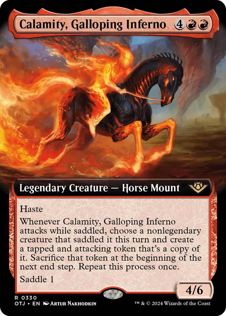 Calamity, Galloping Inferno (Extended Art) [Outlaws of Thunder Junction] | Anubis Games and Hobby