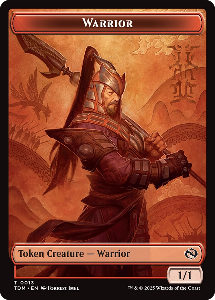 Servo // Warrior Double-Sided Token [Tarkir: Dragonstorm Commander Tokens] | Anubis Games and Hobby