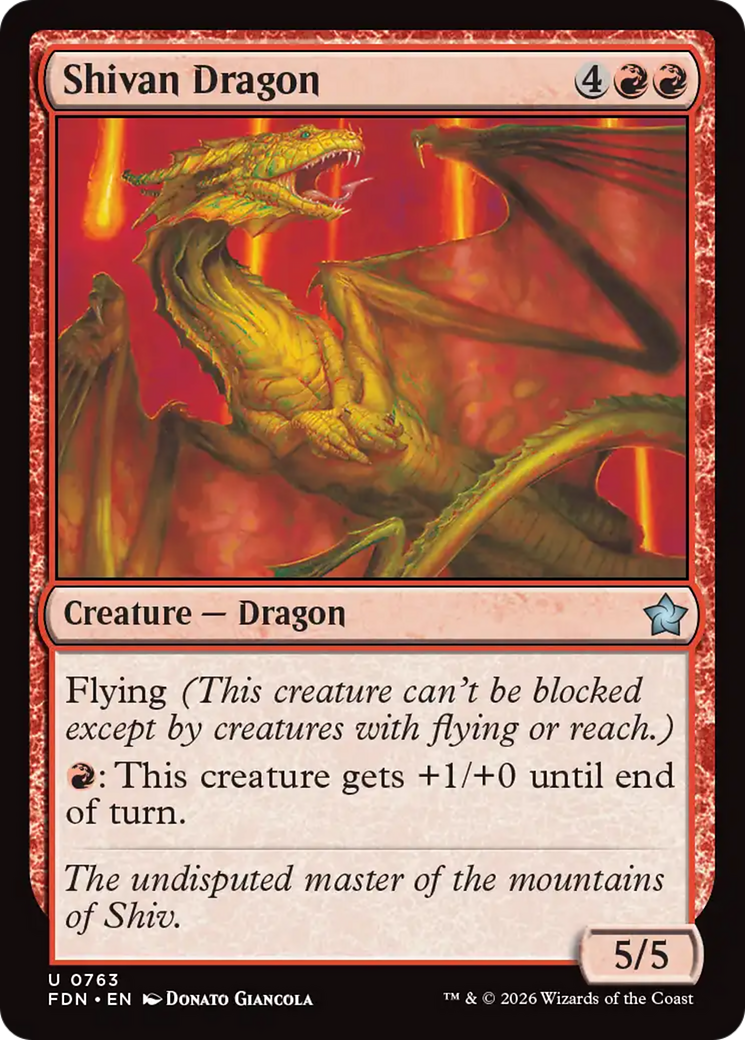 Shivan Dragon (0763) [Foundations] | Anubis Games and Hobby