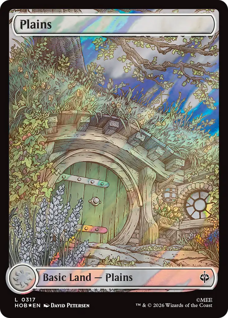 Plains (0317) (Surge Foil) [The Hobbit] | Anubis Games and Hobby