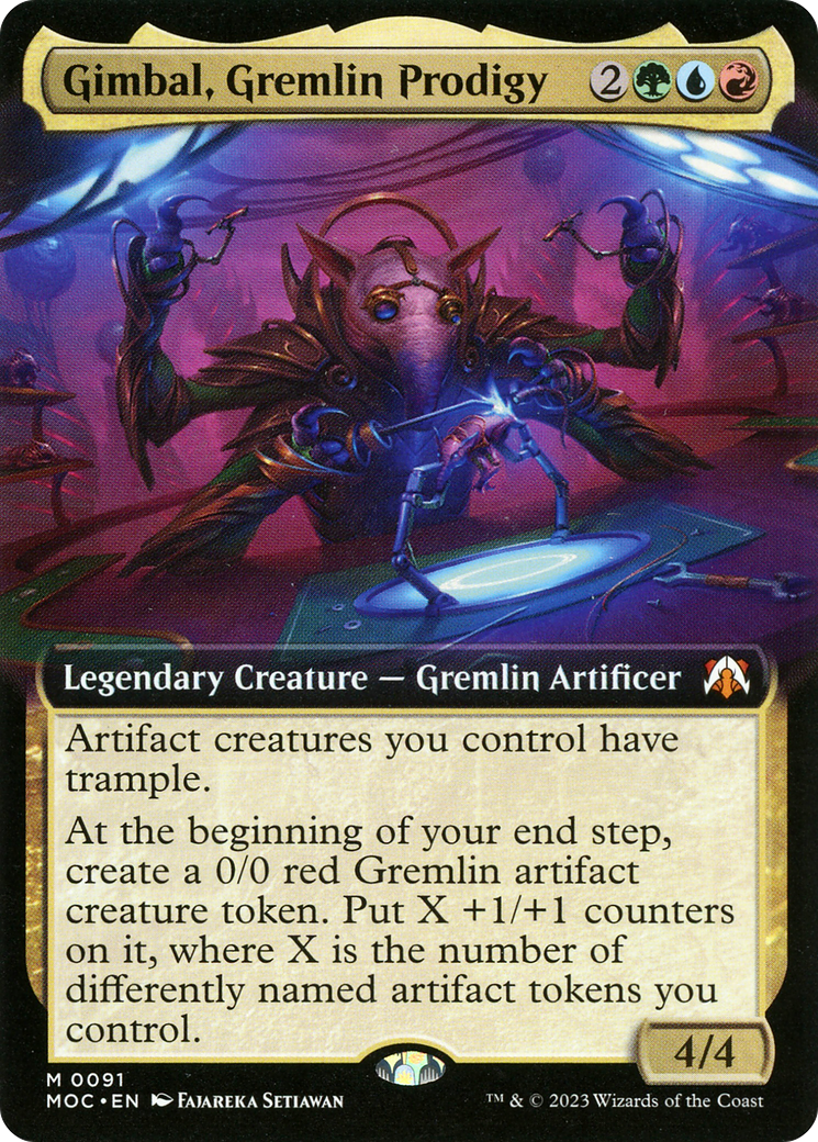 Gimbal, Gremlin Prodigy (Extended Art) [March of the Machine Commander] | Anubis Games and Hobby