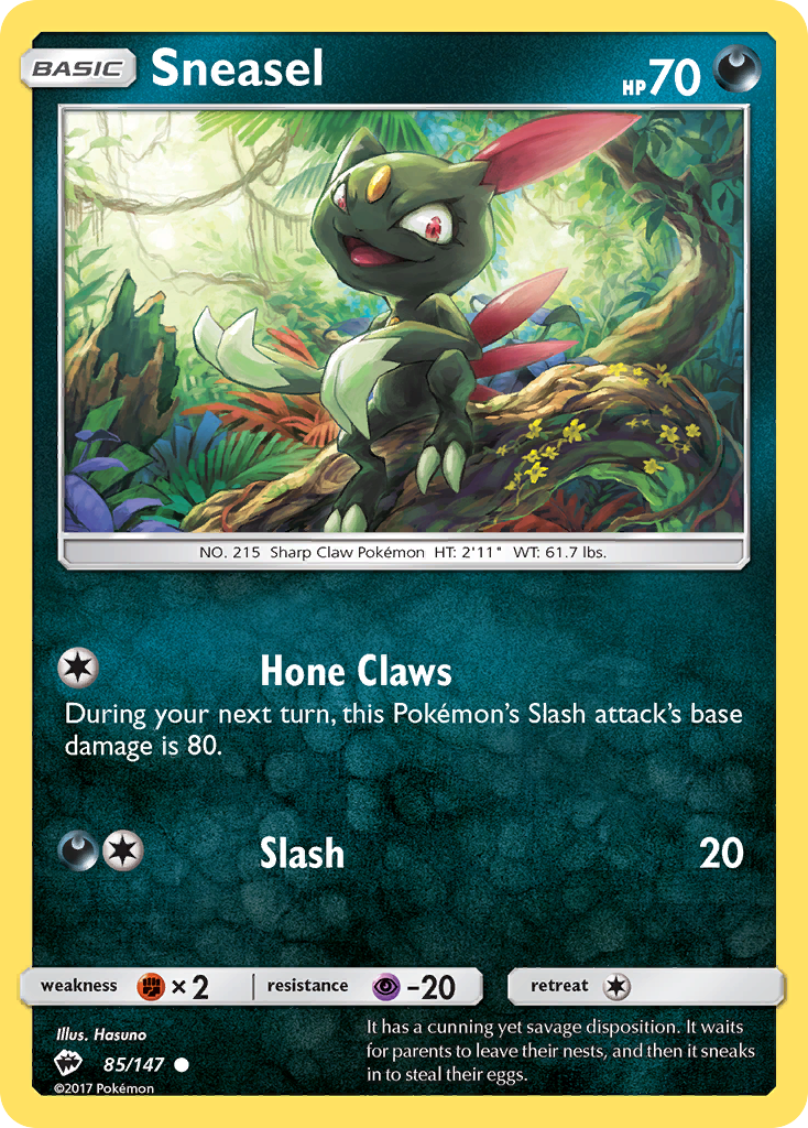 Sneasel (85/147) [Sun & Moon: Burning Shadows] | Anubis Games and Hobby