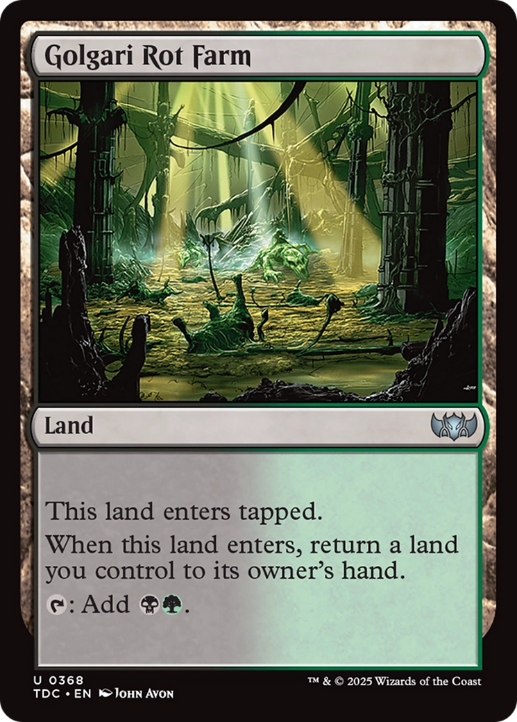 Golgari Rot Farm [Tarkir: Dragonstorm Commander] | Anubis Games and Hobby
