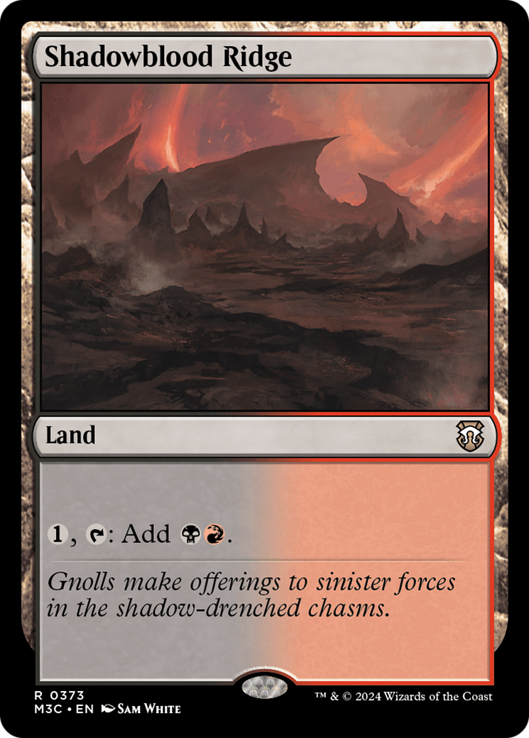 Shadowblood Ridge (Ripple Foil) [Modern Horizons 3 Commander] | Anubis Games and Hobby