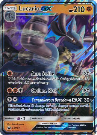 Lucario GX (SM100) (Jumbo Card) [Sun & Moon: Black Star Promos] | Anubis Games and Hobby
