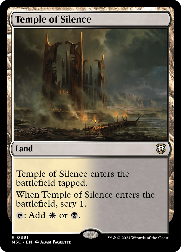 Temple of Silence (Ripple Foil) [Modern Horizons 3 Commander] | Anubis Games and Hobby