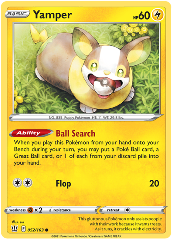 Yamper (052/163) [Sword & Shield: Battle Styles] | Anubis Games and Hobby