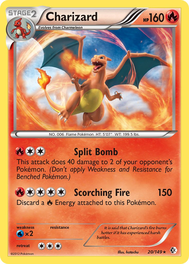 Charizard (20/149) (Cosmos Holo) (Blister Exclusive) [Black & White: Boundaries Crossed] | Anubis Games and Hobby