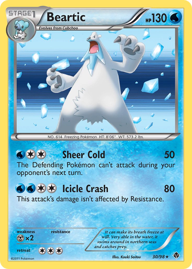 Beartic (30/98) (Cracked Ice Holo) (Blister Exclusive) [Black & White: Emerging Powers] | Anubis Games and Hobby