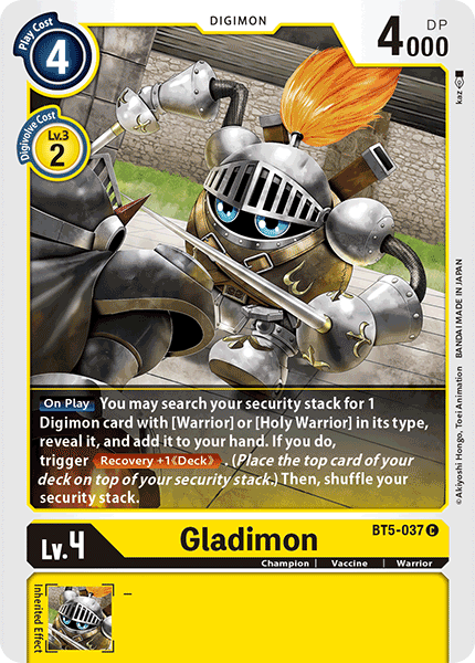 Gladimon [BT5-037] [Battle of Omni] | Anubis Games and Hobby