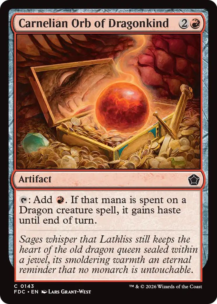 Carnelian Orb of Dragonkind [Foundations Commander] | Anubis Games and Hobby