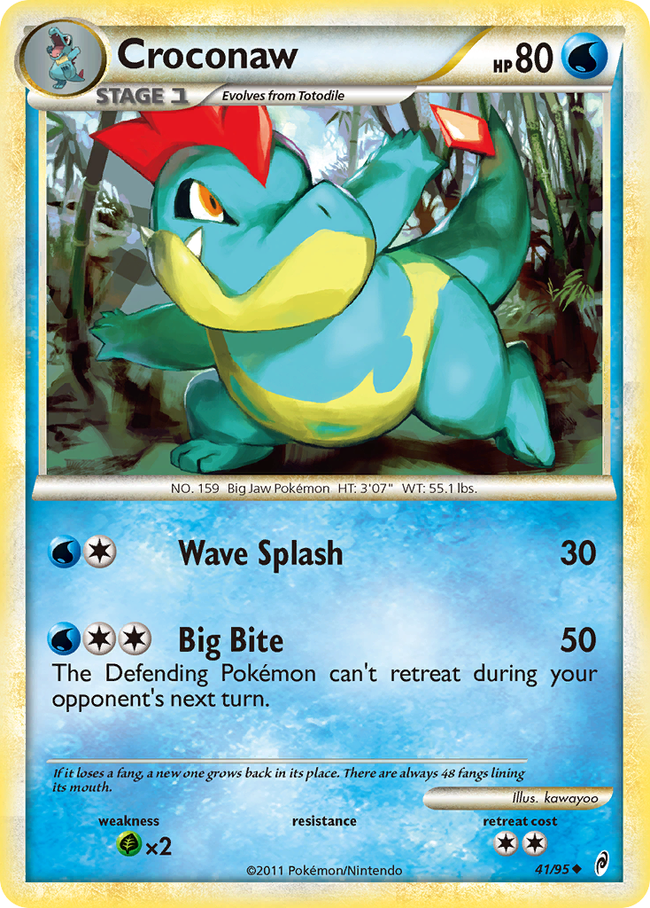 Croconaw (41/95) [HeartGold & SoulSilver: Call of Legends] | Anubis Games and Hobby