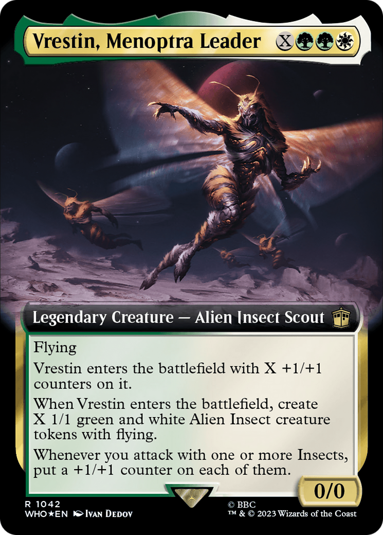Vrestin, Menoptra Leader (Extended Art) (Surge Foil) [Doctor Who] | Anubis Games and Hobby