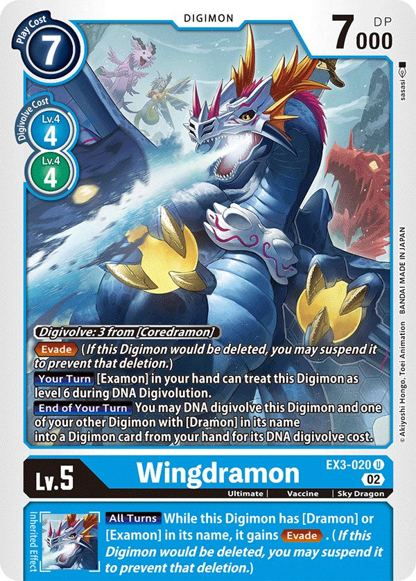 Wingdramon [EX3-020] [Draconic Roar] | Anubis Games and Hobby