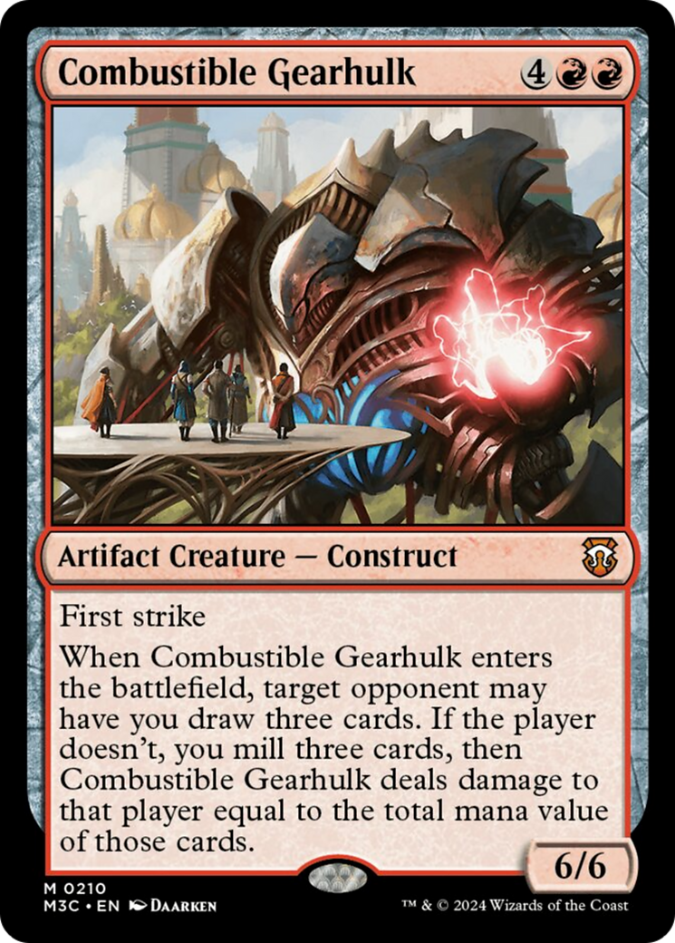 Combustible Gearhulk (Ripple Foil) [Modern Horizons 3 Commander] | Anubis Games and Hobby