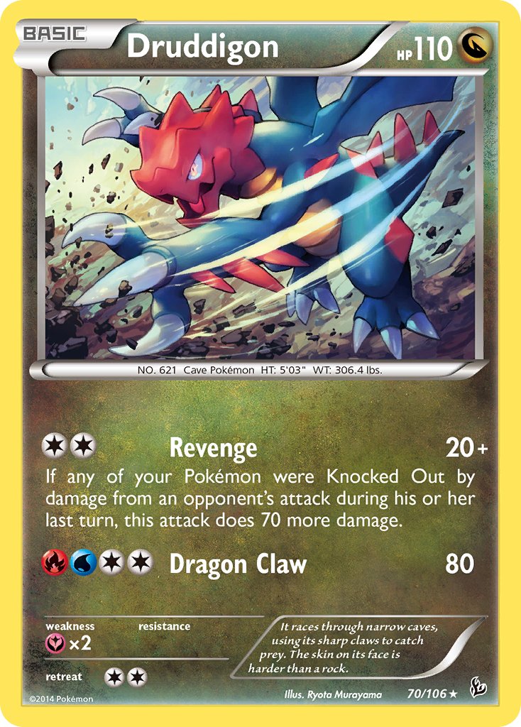 Druddigon (70/106) (Cosmos Holo) (Blister Exclusive) [XY: Flashfire] | Anubis Games and Hobby