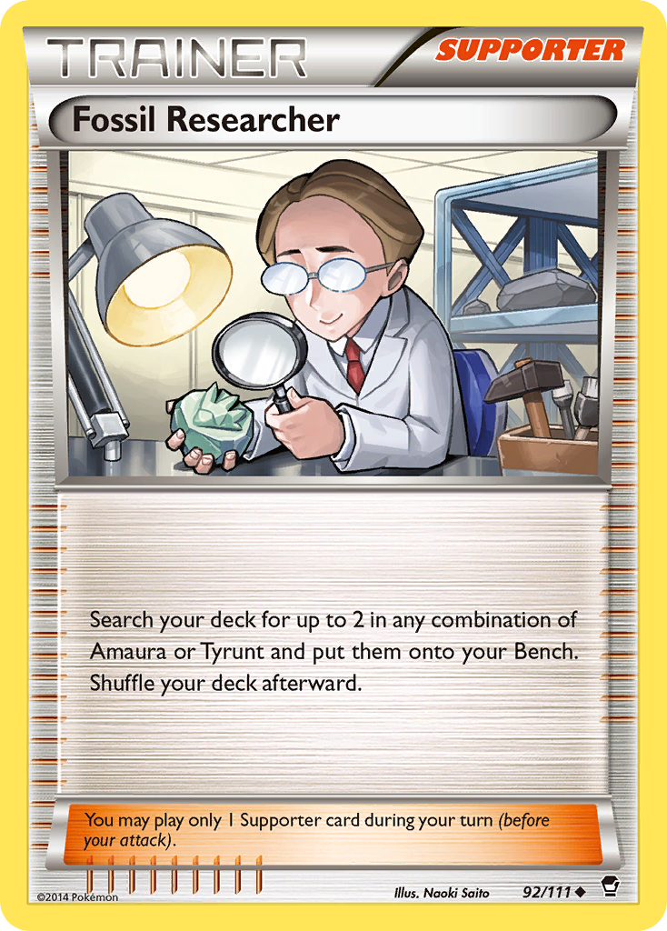Fossil Researcher (92/111) [XY: Furious Fists] | Anubis Games and Hobby