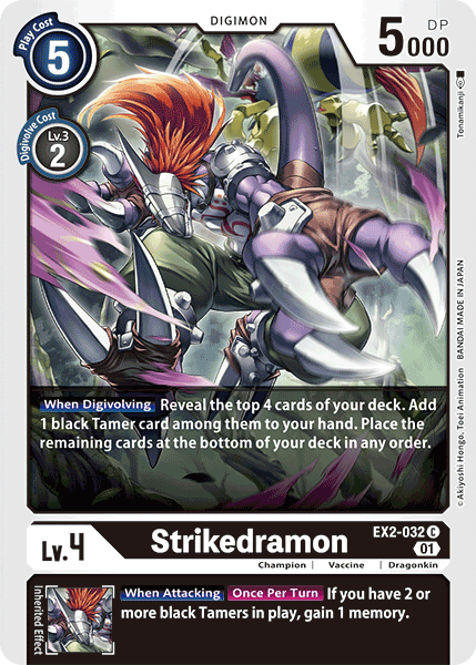 Strikedramon [EX2-032] [Digital Hazard] | Anubis Games and Hobby