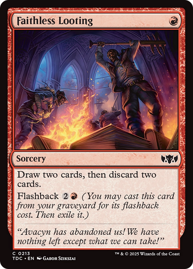 Faithless Looting [Tarkir: Dragonstorm Commander] | Anubis Games and Hobby