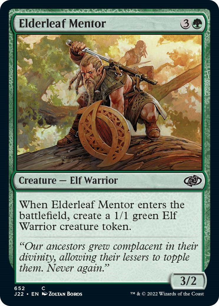 Elderleaf Mentor [Jumpstart 2022] | Anubis Games and Hobby