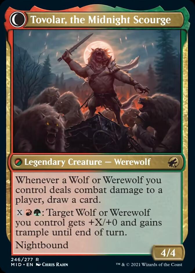 Tovolar, Dire Overlord // Tovolar, the Midnight Scourge [Innistrad: Midnight Hunt] | Anubis Games and Hobby