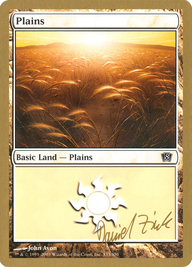 Plains (dz333) (Daniel Zink) [World Championship Decks 2003] | Anubis Games and Hobby