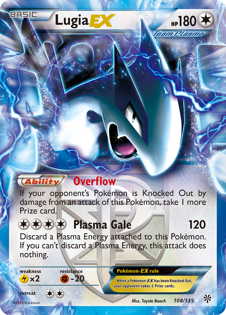 Lugia EX (108/135) [Black & White: Plasma Storm] | Anubis Games and Hobby