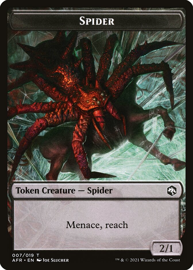 Spider // Icingdeath, Frost Tongue Double-Sided Token [Dungeons & Dragons: Adventures in the Forgotten Realms Tokens] | Anubis Games and Hobby