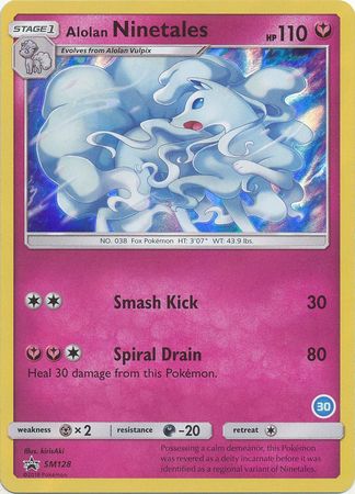 Alolan Ninetales (SM128) (Deck Exclusive #30) [Sun & Moon: Trainer Kit - Alolan Ninetales] | Anubis Games and Hobby
