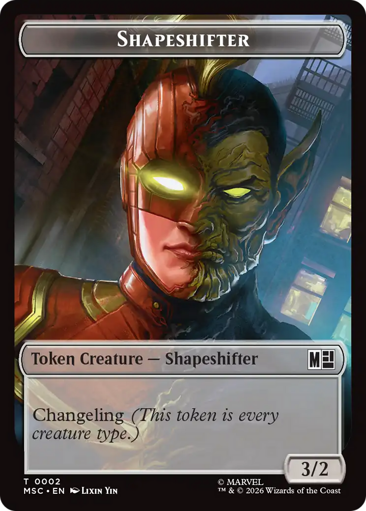 Shapeshifter (002) // Villain (009) Double-Sided Token [Marvel Super Heroes Commander Tokens] | Anubis Games and Hobby