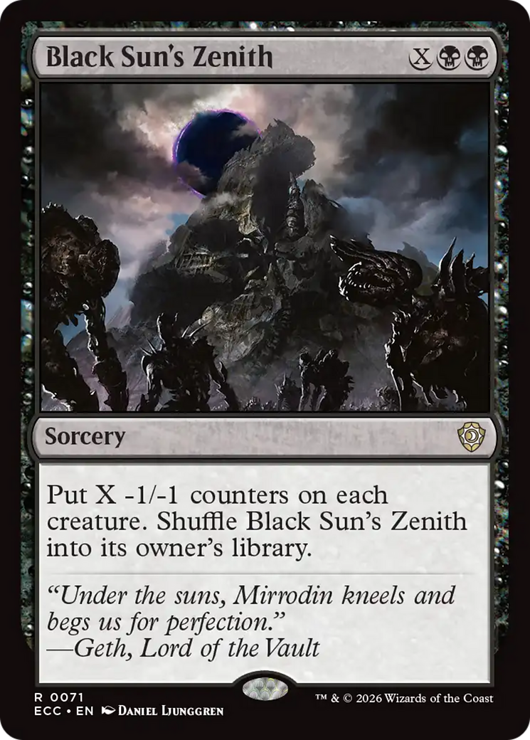 Black Sun's Zenith [Lorwyn Eclipsed Commander] | Anubis Games and Hobby