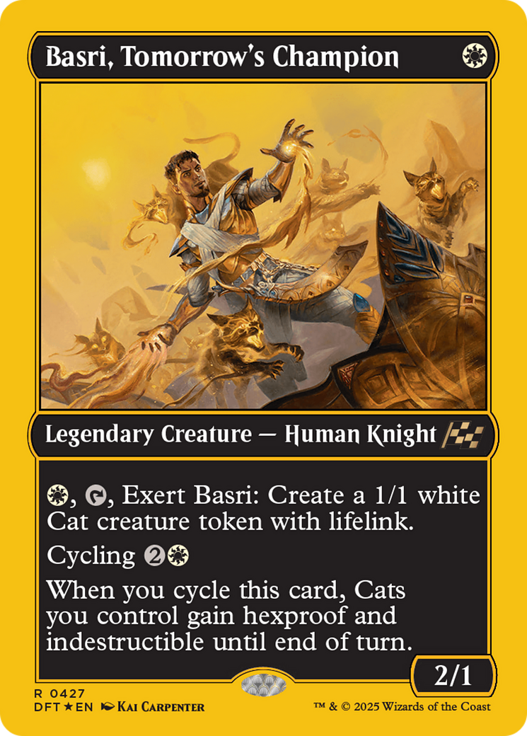 Basri, Tomorrow's Champion (First-Place Foil) [Aetherdrift] | Anubis Games and Hobby