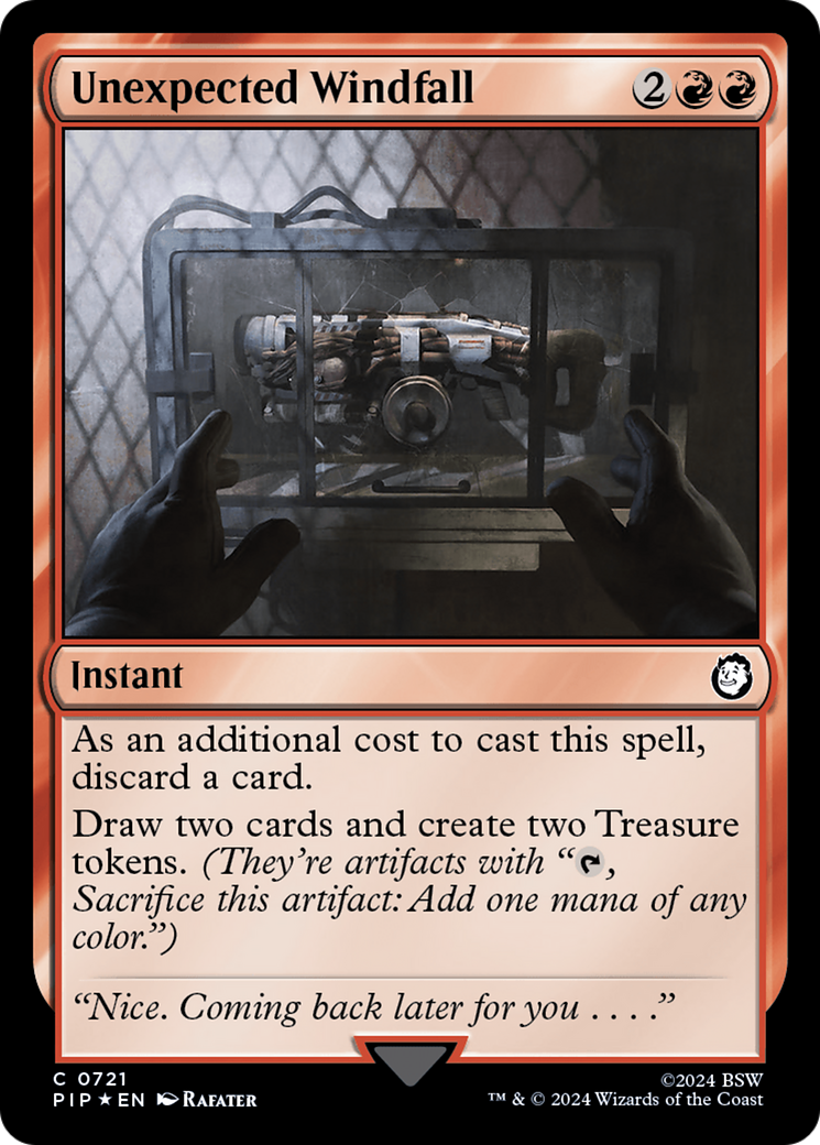 Unexpected Windfall (Surge Foil) [Fallout] | Anubis Games and Hobby