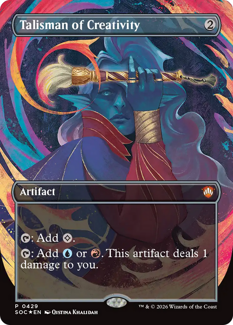 Talisman of Creativity (Borderless) [Secrets of Strixhaven Commander] | Anubis Games and Hobby