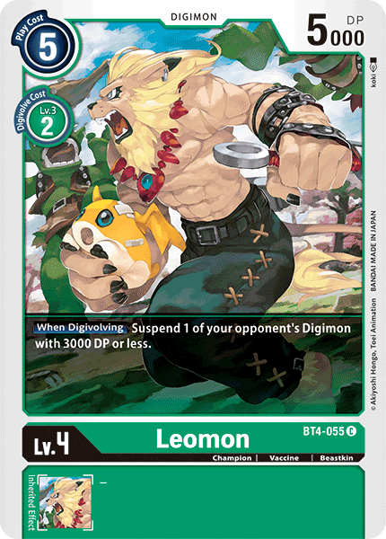 Leomon [BT4-055] [Great Legend] | Anubis Games and Hobby