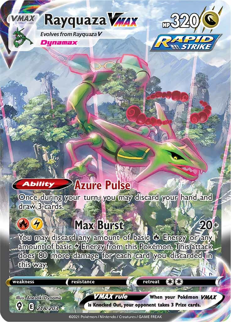 Rayquaza VMAX (218/203) [Sword & Shield: Evolving Skies] | Anubis Games and Hobby