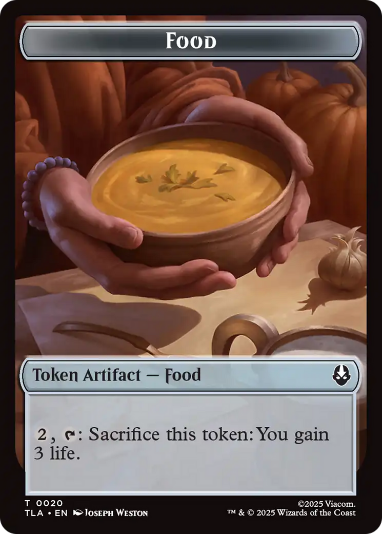 Food (0020) // Ally (0007) Double-Sided Token [Avatar: The Last Airbender Tokens] | Anubis Games and Hobby